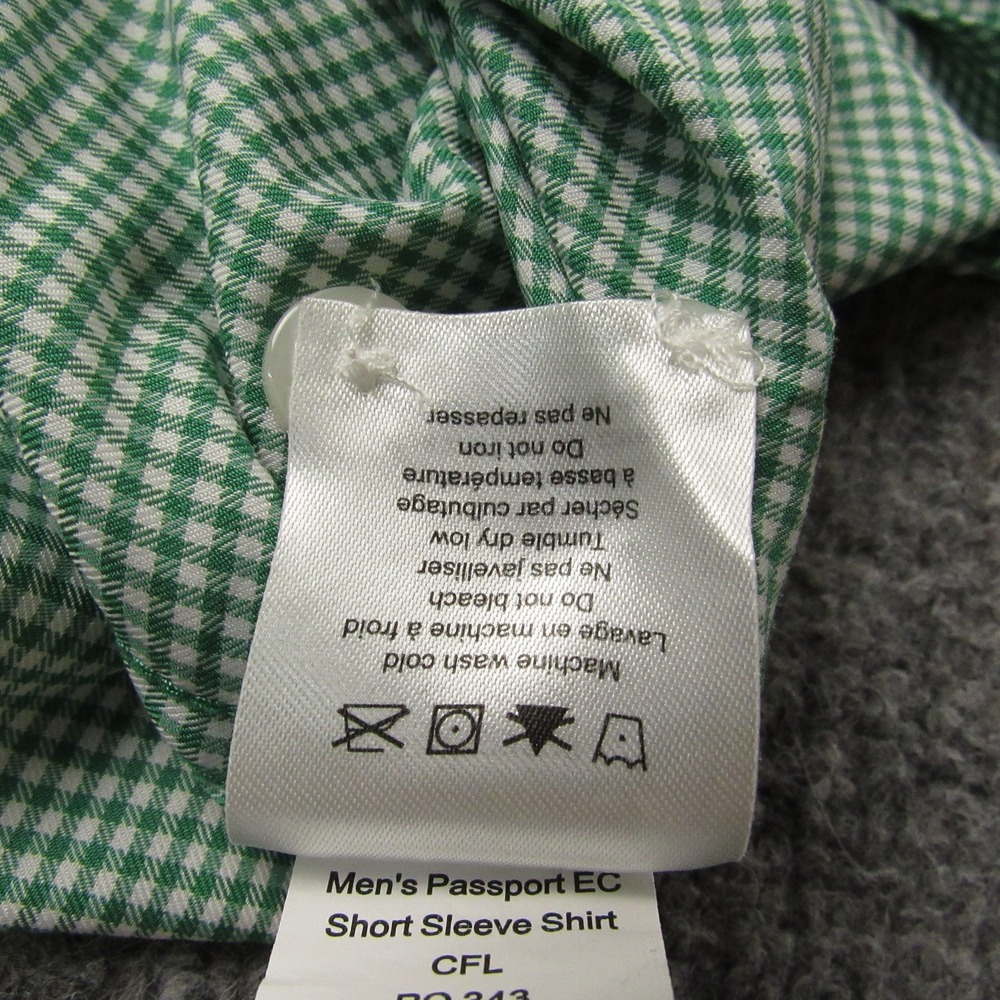 Mountain Khakis‎ Shirt Mens Medium Green Gingham Check Passport EC Outdoor - Picture 9 of 13